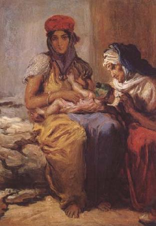 Theodore Chasseriau Femme maure allaitant son enfant et une vieille (mk32) China oil painting art
